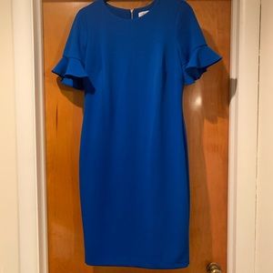 Calvin Klein Flutter Sleeve Dress - Size 10